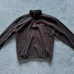 ESPN The Magazine Men's Black 1/4 Zip Sweater Sweatshirt Size X-Large